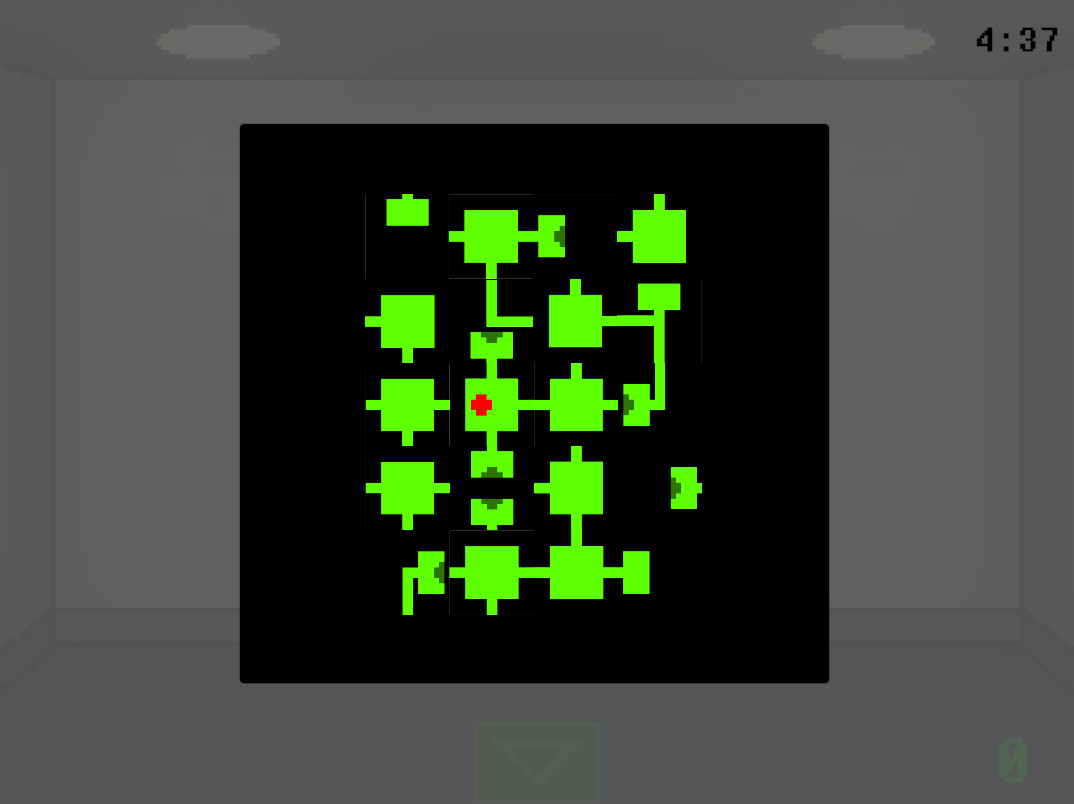 The player completing an in game map type puzzle