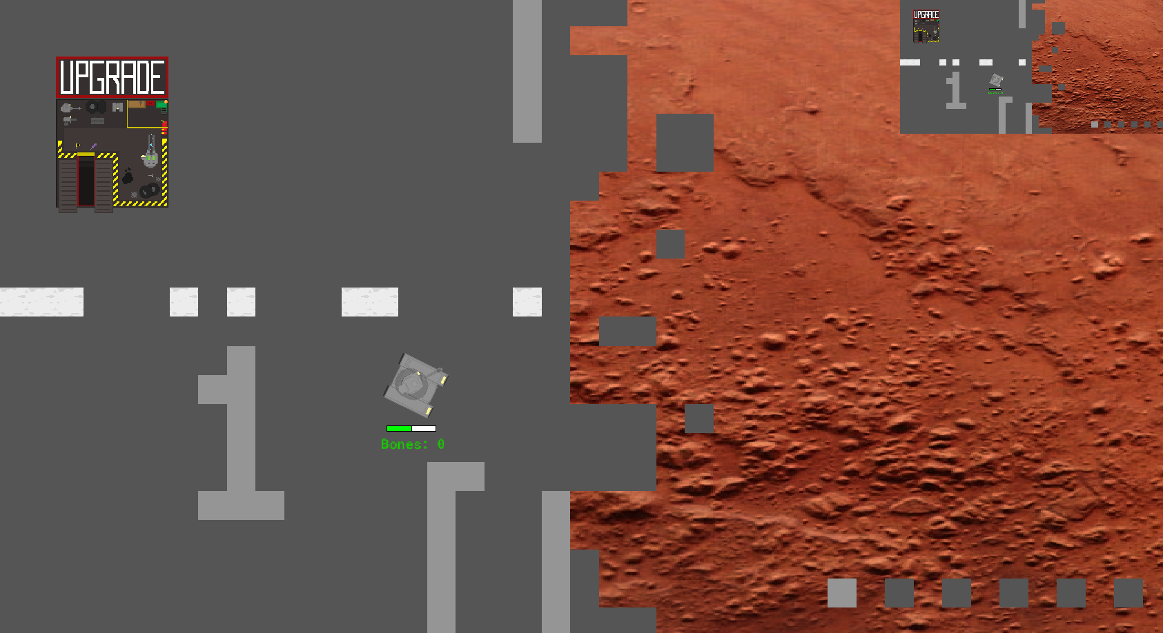 The player completing an in game map type puzzle